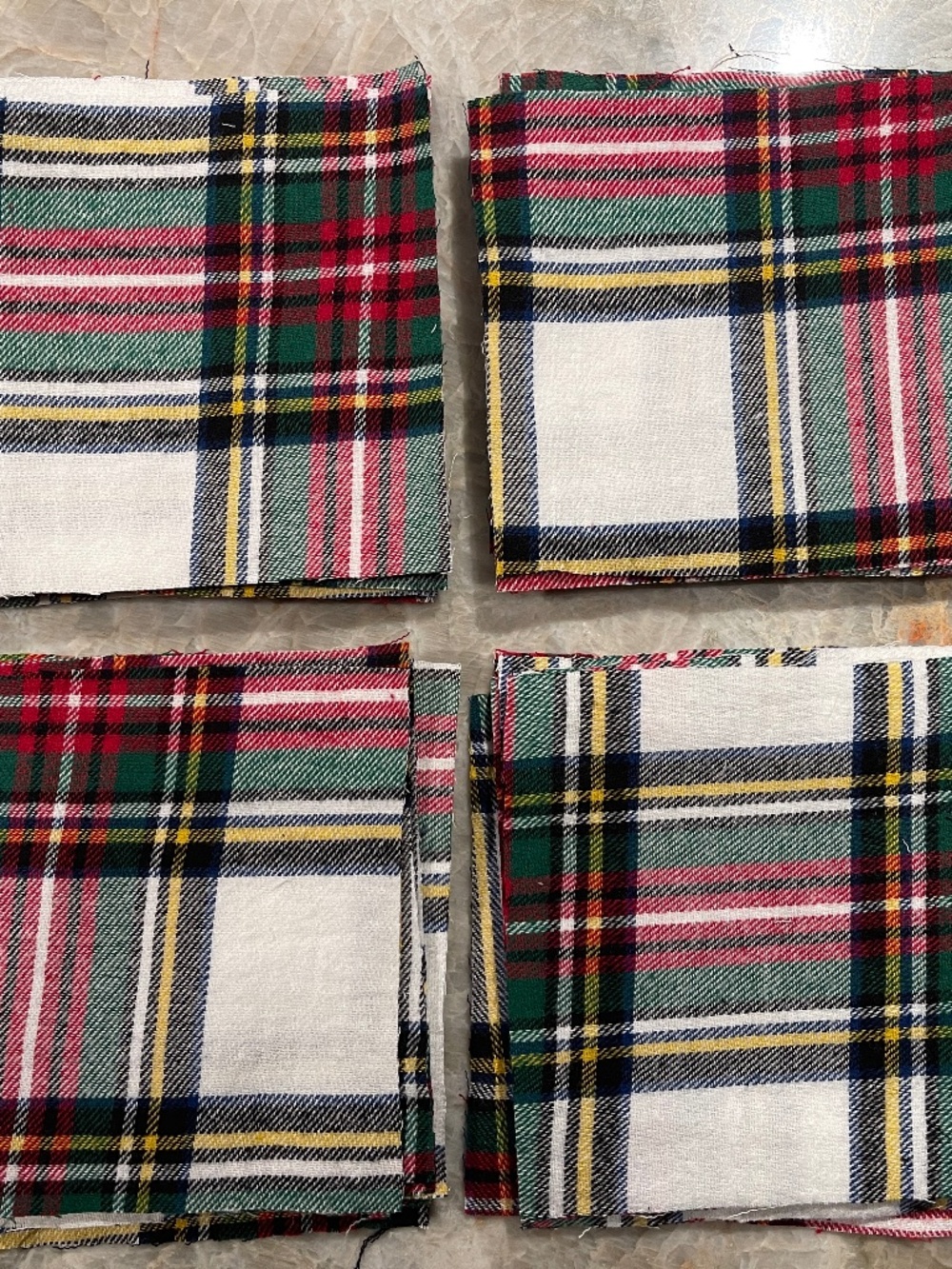 5" Inch Quilt Squares 40 Count Repurposed Plaid Flannel